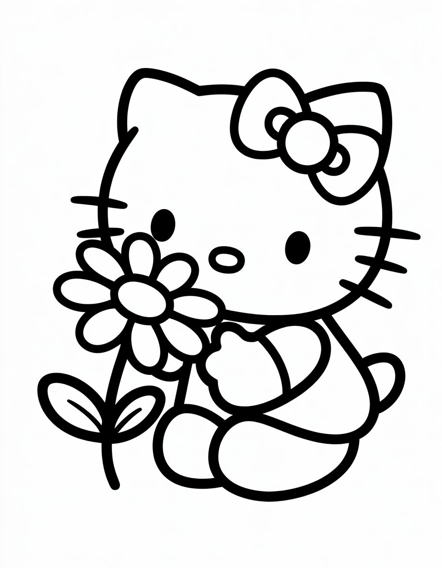 Hello Kitty with Flower